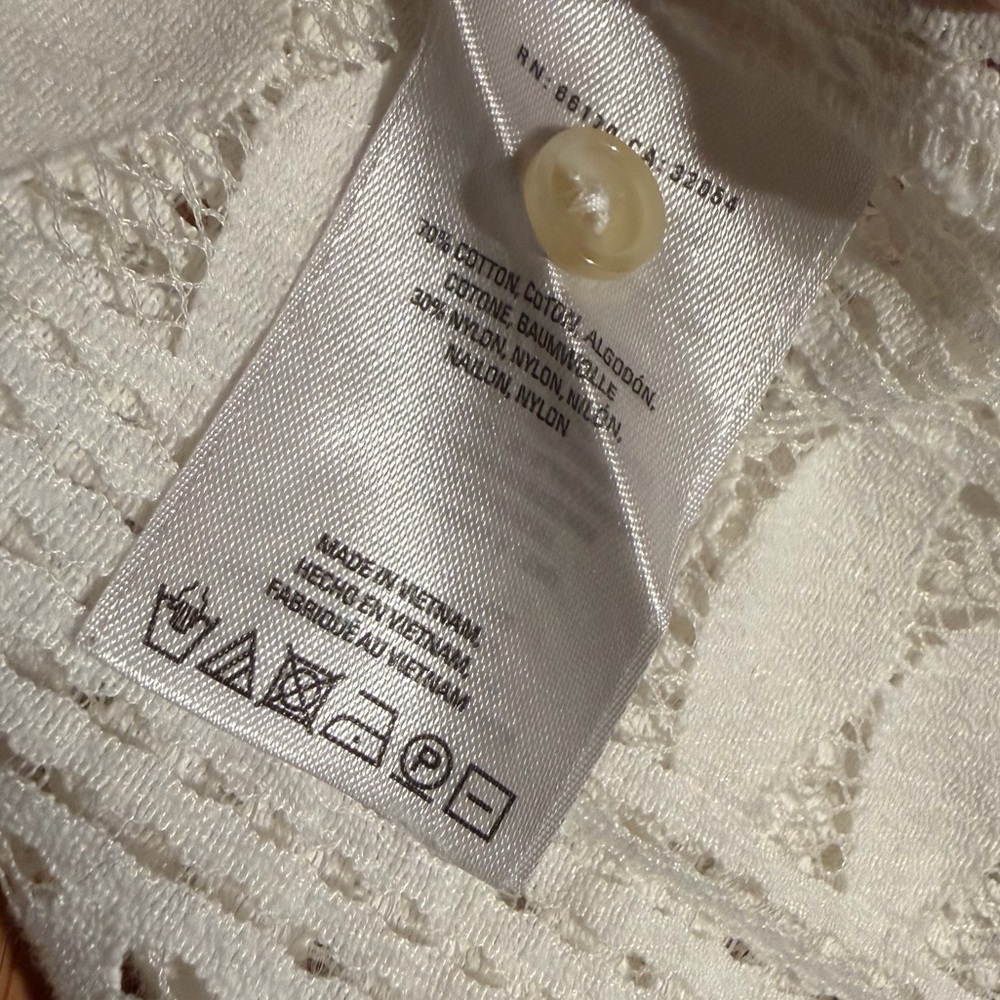 Anthropologie Meadow Rue Lace Long Sleeve Top White / Cream Size 2 - Picture 10 of 16